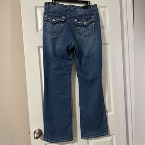 Curvy fit embellished boot cut  jeans